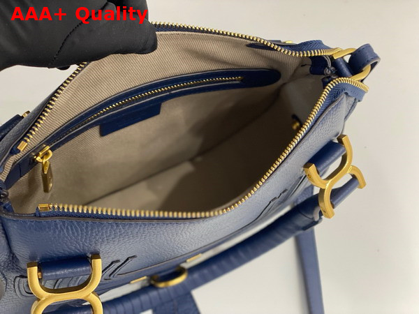 Chloe Small Marcie Bag in Navy Grained Leather Replica