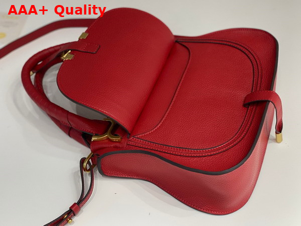 Chloe Small Marcie Bag in Red Grained Leather Replica