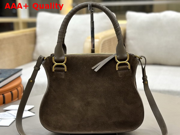 Chloe Small Marcie Bag in Suede Leather Flannel Grey Replica