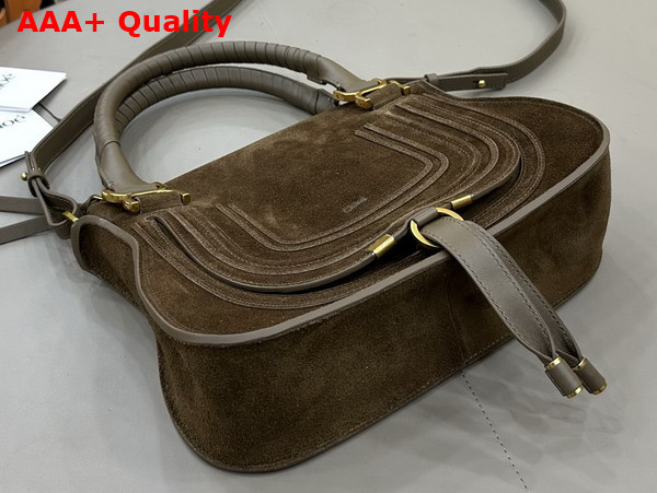 Chloe Small Marcie Bag in Suede Leather Flannel Grey Replica