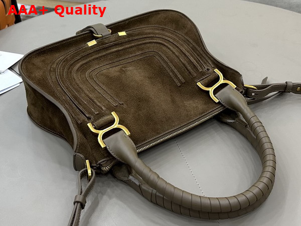 Chloe Small Marcie Bag in Suede Leather Flannel Grey Replica