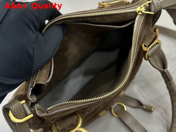 Chloe Small Marcie Bag in Suede Leather Flannel Grey Replica