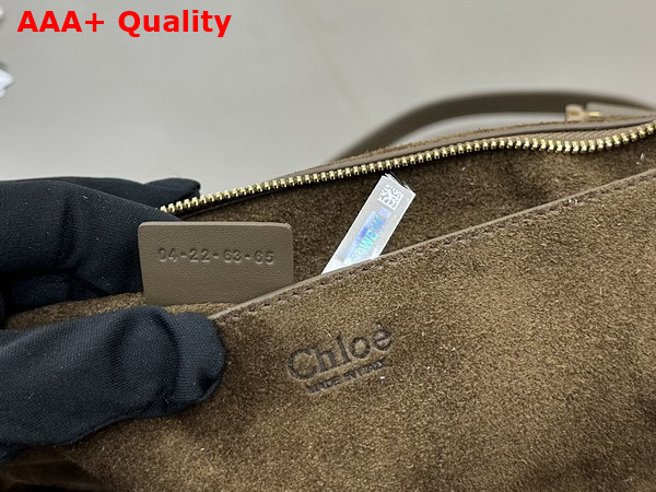 Chloe Small Marcie Bag in Suede Leather Flannel Grey Replica