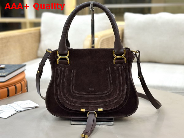 Chloe Small Marcie Bag in Suede Leather Kohl Brown Replica