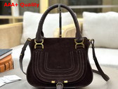 Chloe Small Marcie Bag in Suede Leather Kohl Brown Replica
