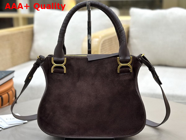 Chloe Small Marcie Bag in Suede Leather Kohl Brown Replica