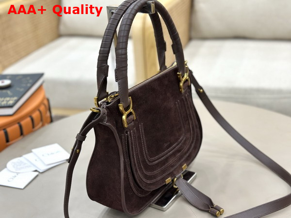 Chloe Small Marcie Bag in Suede Leather Kohl Brown Replica