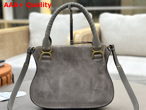 Chloe Small Marcie Bag in Suede Leather Motty Grey Replica