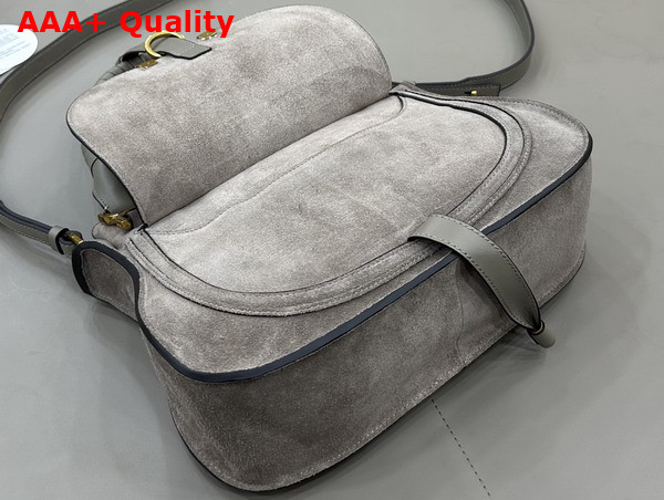 Chloe Small Marcie Bag in Suede Leather Motty Grey Replica