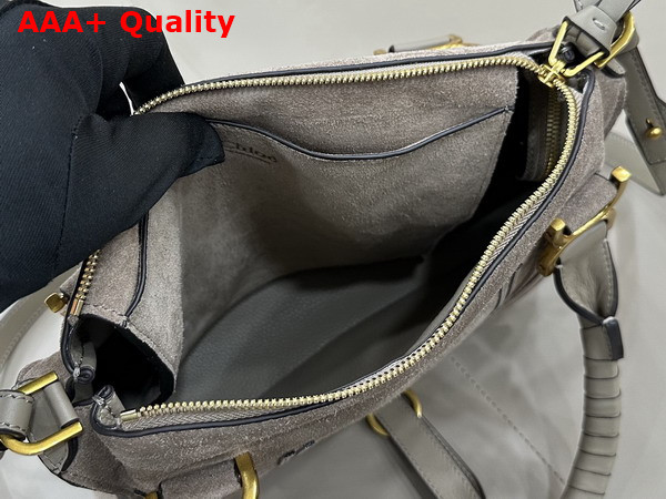 Chloe Small Marcie Bag in Suede Leather Motty Grey Replica