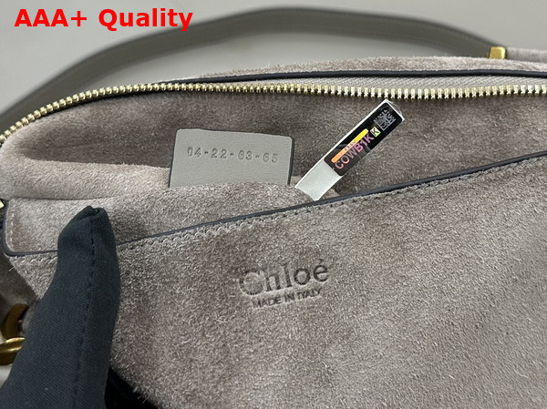 Chloe Small Marcie Bag in Suede Leather Motty Grey Replica
