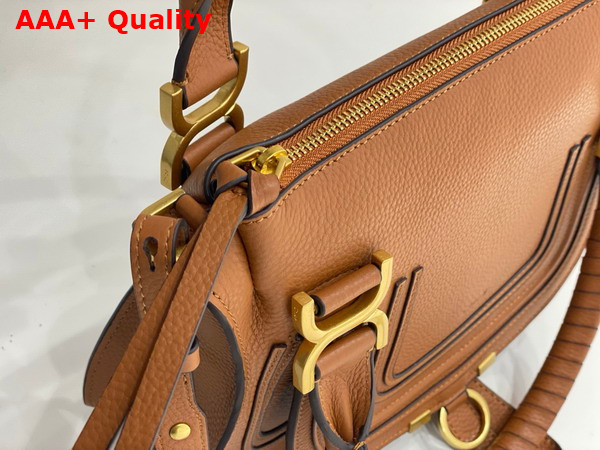 Chloe Small Marcie Bag in Tan Grained Leather Replica