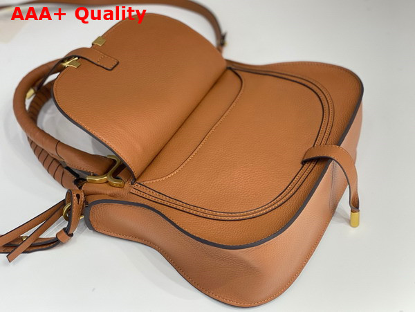 Chloe Small Marcie Bag in Tan Grained Leather Replica