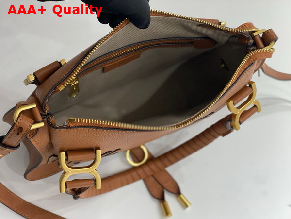 Chloe Small Marcie Bag in Tan Grained Leather Replica