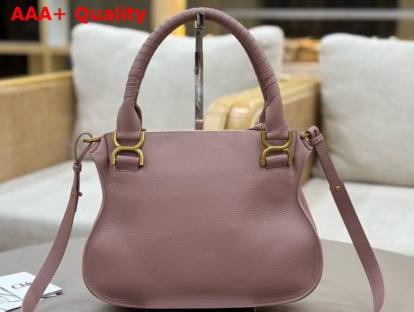 Chloe Small Marcie Bag in Woodrose Grained Leather Replica
