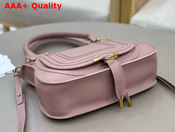 Chloe Small Marcie Bag in Woodrose Grained Leather Replica