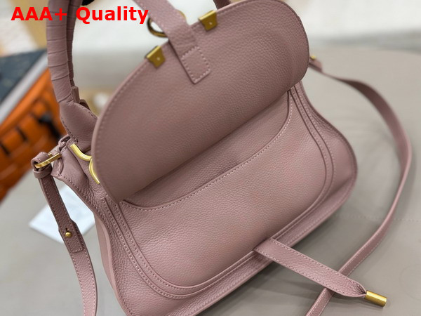 Chloe Small Marcie Bag in Woodrose Grained Leather Replica