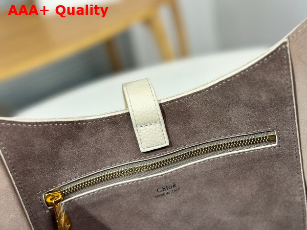 Chloe Small Marcie Hobo Bag in Grained Leather Misty Ivory Replica