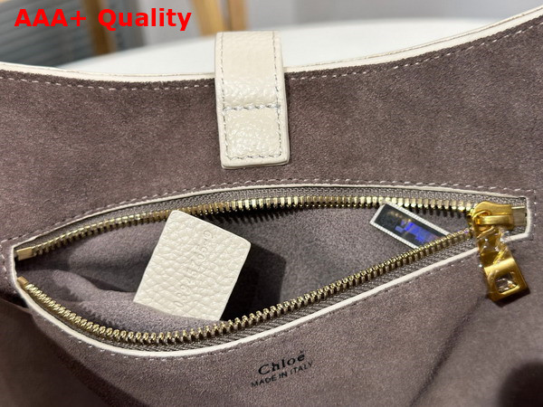 Chloe Small Marcie Hobo Bag in Grained Leather Misty Ivory Replica
