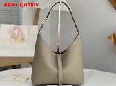 Chloe Small Marcie Hobo Bag in Grained Leather Motty Grey Replica