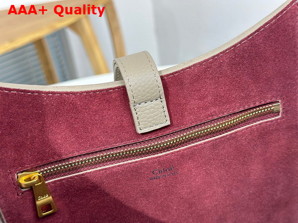 Chloe Small Marcie Hobo Bag in Grained Leather Motty Grey Replica