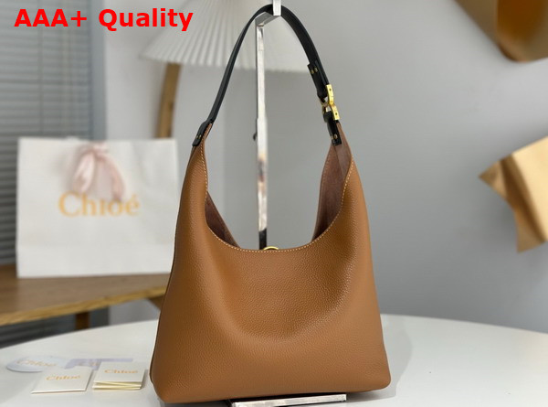 Chloe Small Marcie Hobo Bag in Grained Leather Tan Replica