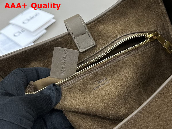 Chloe Small Marcie Hobo Bag in Suede Leather Flannel Grey Replica