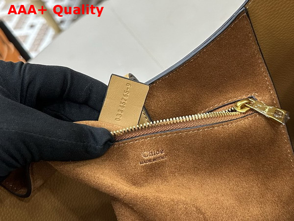 Chloe Small Marcie Hobo Bag in Suede Leather Gold and Khaki Replica