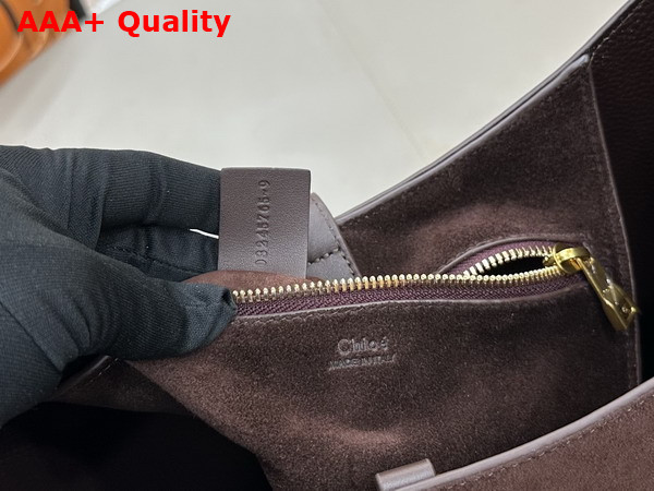 Chloe Small Marcie Hobo Bag in Suede Leather Kohl Brown Replica