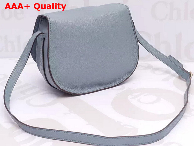 Chloe Small Marcie Saddle Bag in Cloudy Blue Replica