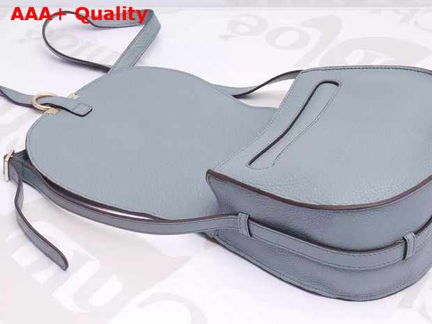 Chloe Small Marcie Saddle Bag in Cloudy Blue Replica