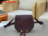 Chloe Small Marcie Saddle Bag in Grained Leather Auburn Red Replica