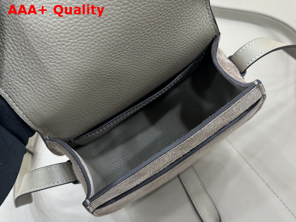 Chloe Small Marcie Saddle Bag in Suede Leather Motty Grey Replica