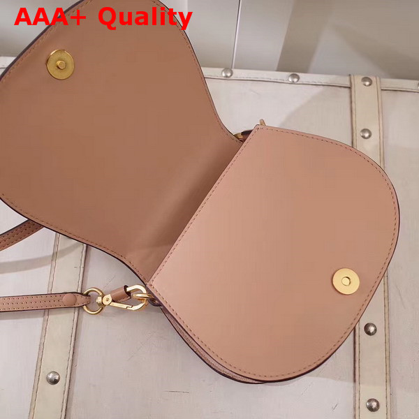 Chloe Small Nile Bracelet Bag Small Grain Lambskin Smooth and Suede Calfskin Nude and Brown Replica
