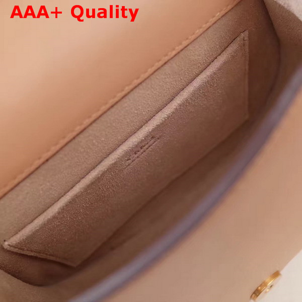 Chloe Small Nile Bracelet Bag Small Grain Lambskin Smooth and Suede Calfskin Nude and Brown Replica