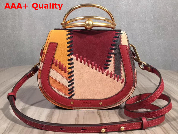 Chloe Small Nile Bracelet Bag in Multicolour Smooth and Suede Calfskin Replica
