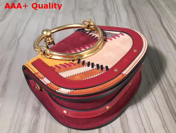 Chloe Small Nile Bracelet Bag in Multicolour Smooth and Suede Calfskin Replica