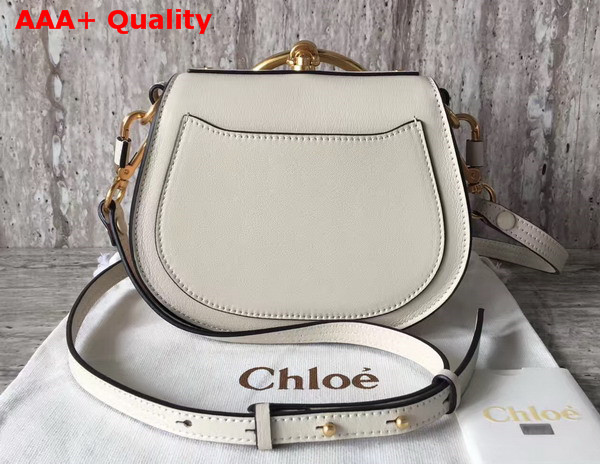 Chloe Small Nile Bracelet Bag in White Smooth and Suede Calfskin Replica