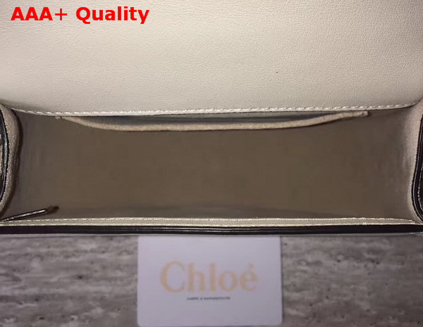 Chloe Small Nile Bracelet Bag in White Smooth and Suede Calfskin Replica
