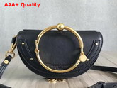 Chloe Small Nile Minaudiere in Black Smooth Calfskin Replica