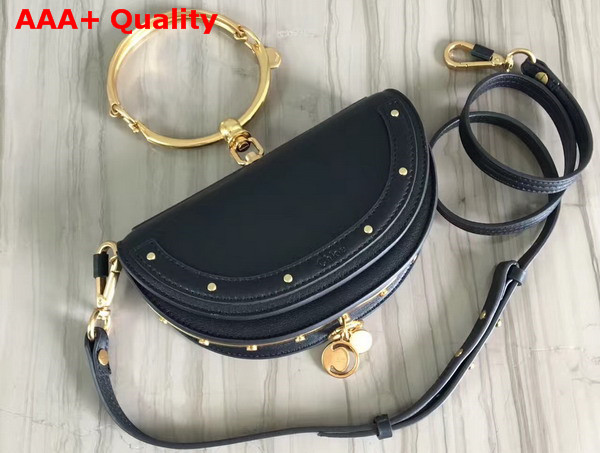 Chloe Small Nile Minaudiere in Black Smooth Calfskin Replica
