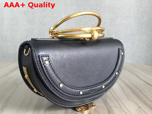 Chloe Small Nile Minaudiere in Black Smooth Calfskin Replica
