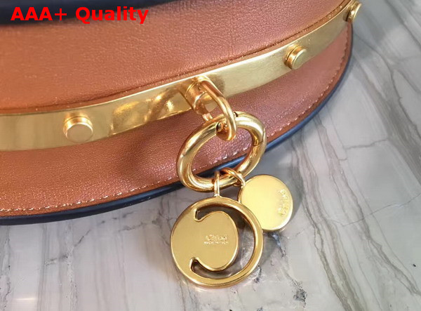 Chloe Small Nile Minaudiere in Caramel Smooth Calfskin Replica