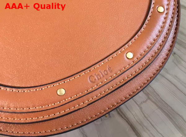 Chloe Small Nile Minaudiere in Caramel Smooth Calfskin Replica