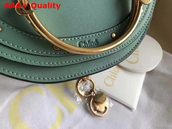 Chloe Small Nile Minaudiere in Green Blue Smooth Calfskin Replica