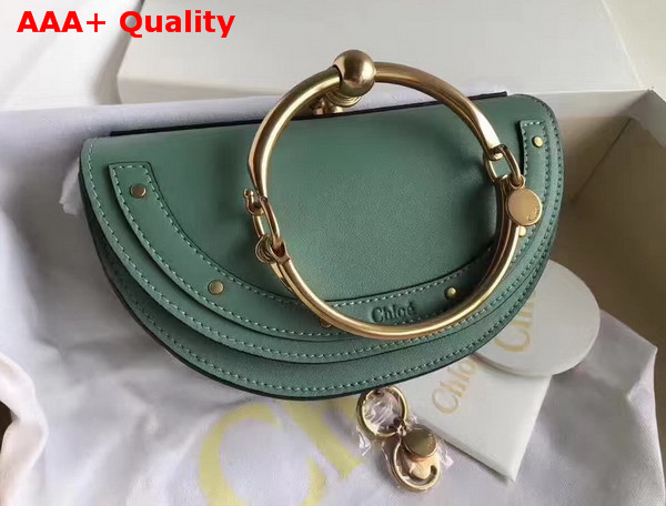 Chloe Small Nile Minaudiere in Green Blue Smooth Calfskin Replica