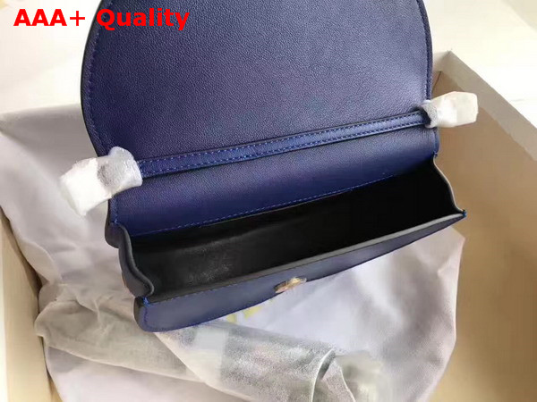 Chloe Small Nile Minaudiere in Navy Blue Smooth Calfskin Replica