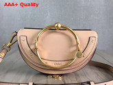 Chloe Small Nile Minaudiere in Nude Smooth Calfskin Replica