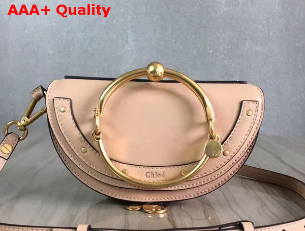 Chloe Small Nile Minaudiere in Nude Smooth Calfskin Replica