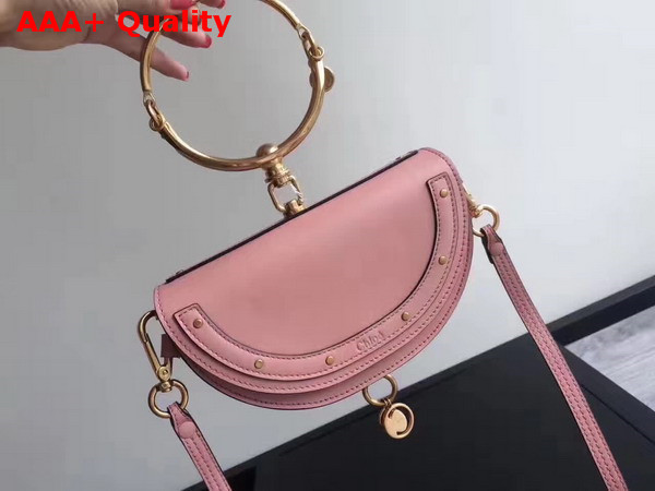 Chloe Small Nile Minaudiere in Pink Smooth Calfskin Replica